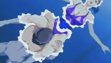 Пловец заполнил спермой киску незнакомки, трахнув её у бассейна - аниме XXX мультик