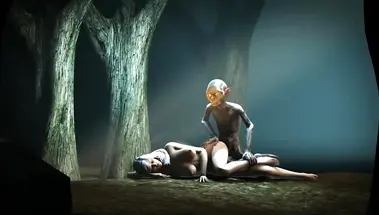 Голлум надел на хуй кольцо Всевластия и поимел Галадриэль, спящую в саду