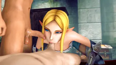 Линк из The Legend of Zelda сосёт да твердых члена сразу