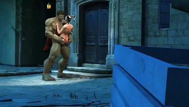 Халк оттрахал Харли Квинн в подворотне