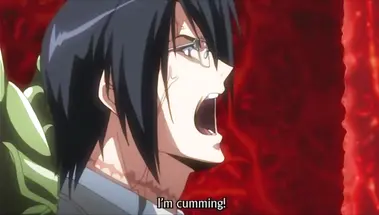 Толпа монстров жарит и заливает спермой грудастую японку в Аду - XXX хентай мульт