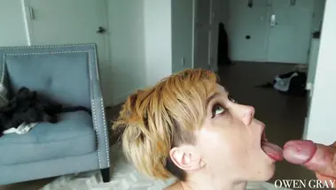 Вылизал киску и страстно поимел короткостриженую блондинку с тату