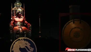 Китана ебется с Джонни Кейджем и смакует кончу перед фаталити