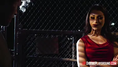 Красивая дьяволица отдалась прохожему под забором в обмен на душу