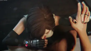 Мультяшная сучка в перчатках минетит хуй до финала в рот и на лицо