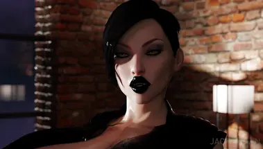 Оборотень выебал вампиршу в глотку и залил ее литрами кончи