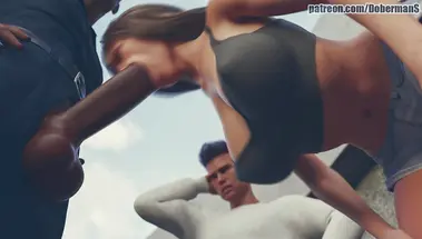 Вебкам модель ебется с полицейским на весу, попавшись на минете бойфренду