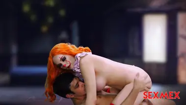 Злая сексуальная клоунесса Эмили Торн похитила парня с длинным членом